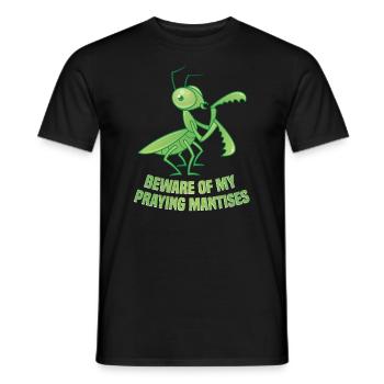 Enclos alimentaire de costume de mante religieuse - T-shirt homme - noir - Devant - AI Model Male 178 light (178cm)