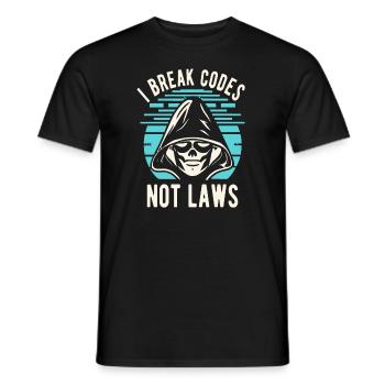 Ethical Hacking Analyst Ethical Cyber Security - Men's T-Shirt - black - Front - AI Model Male 178 light (178cm)