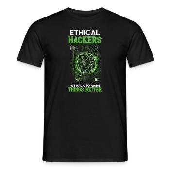 Analyste en piratage éthique Cybersécurité éthique - T-shirt homme - noir - Devant - AI Model Male 178 light (178cm)