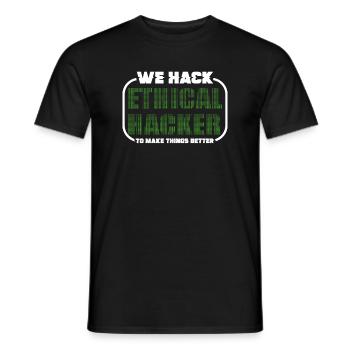 Ethical Hacking Analyst Ethical Cyber Security - Men's T-Shirt - black - Front - AI Model Male 178 light (178cm)