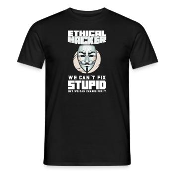 Analyste en piratage éthique Cybersécurité éthique - T-shirt homme - noir - Devant - AI Model Male 178 light (178cm)