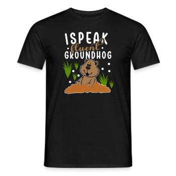 Groundhog Day Enthusiasts 2024, February 2 - Men's T-Shirt - black - Front - AI Model Male 178 light (178cm)
