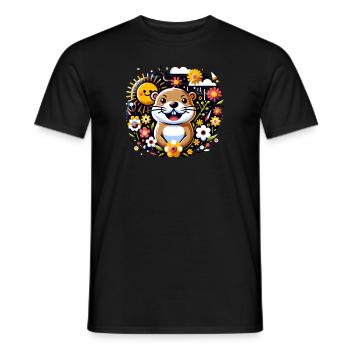 Groundhog Day Enthusiasts 2024, February 2 - Men's T-Shirt - black - Front - AI Model Male 178 light (178cm)