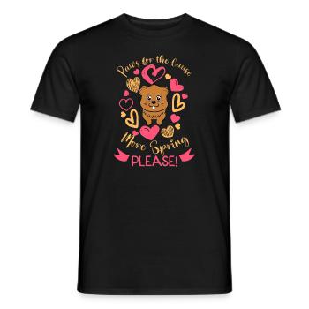 Groundhog Day Enthusiasts 2024, February 2 - Men's T-Shirt - black - Front - AI Model Male 178 light (178cm)