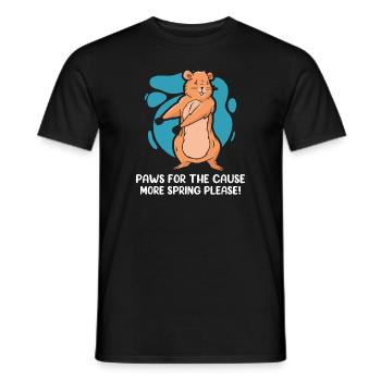 Groundhog Day Enthusiasts 2024, February 2 - Men's T-Shirt - black - Front - AI Model Male 178 light (178cm)