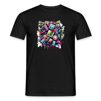 Philatélie Philatéliste philatéliste philatélique - T-shirt homme - noir - Devant - AI Model Male 178 light (178cm)