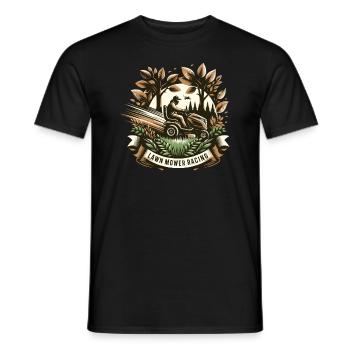 Tondeuse à gazon Tondeuse à gazon de course Tondeuse à gazon de course - T-shirt homme - noir - Devant - AI Model Male 178 light (178cm)