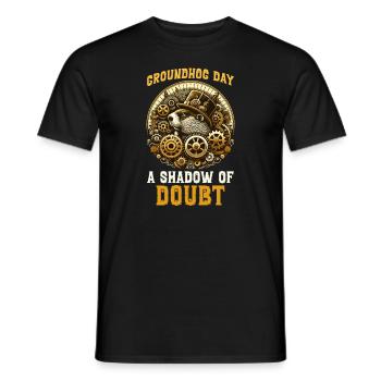 Groundhog Day Enthusiasts 2024, February 2 - Men's T-Shirt - black - Front - AI Model Male 178 light (178cm)