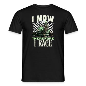 Tondeuse à gazon Tondeuse à gazon de course Tondeuse à gazon de course - T-shirt homme - noir - Devant - AI Model Male 178 light (178cm)