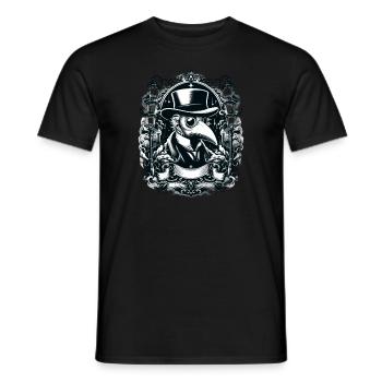 Spooky Halloween Horror Plague Doctor - Men's T-Shirt - black - Front - AI Model Male 178 light (178cm)