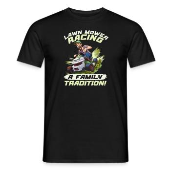 Tondeuse à gazon Tondeuse à gazon de course Tondeuse à gazon de course - T-shirt homme - noir - Devant - AI Model Male 178 light (178cm)