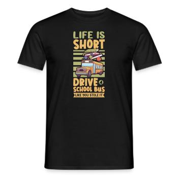 Funny School Bus Driver Appreciation anniversary - Männer T-Shirt - Schwarz - Vorne - AI Model Male 178 light (178cm)