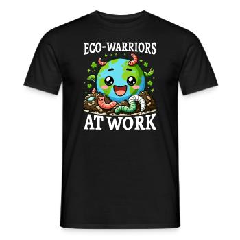 Lombriciculture Jardinage de vers de terre Vermiculture - T-shirt homme - noir - Devant - AI Model Male 178 light (178cm)