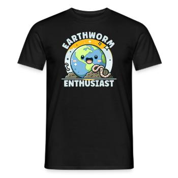 Lombriciculture Jardinage de vers de terre Vermiculture - T-shirt homme - noir - Devant - AI Model Male 178 light (178cm)