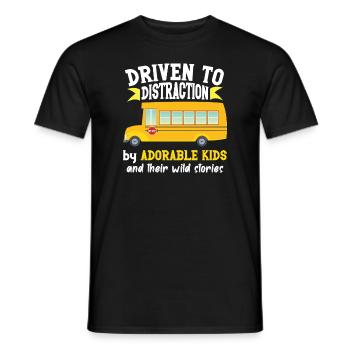 Anniversaire d'appréciation drôle de chauffeur d'autobus scolaire - T-shirt homme - noir - Devant - AI Model Male 178 light (178cm)