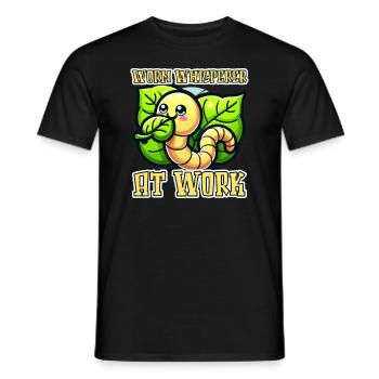 Lombriciculture Jardinage de vers de terre Vermiculture - T-shirt homme - noir - Devant - AI Model Male 178 light (178cm)