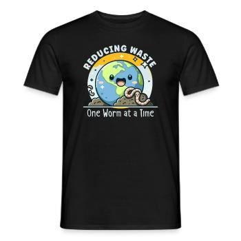 Lombriciculture Jardinage de vers de terre Vermiculture - T-shirt homme - noir - Devant - AI Model Male 178 light (178cm)