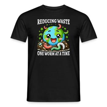 Lombriciculture Jardinage de vers de terre Vermiculture - T-shirt homme - noir - Devant - AI Model Male 178 light (178cm)
