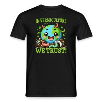 Lombriciculture Jardinage de vers de terre Vermiculture - T-shirt homme - noir - Devant - AI Model Male 178 light (178cm)