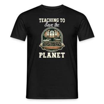 Élevage de vers, jardinier de vers de terre, lombriculture - T-shirt homme - noir - Devant - AI Model Male 178 light (178cm)