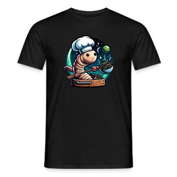 Lombriciculture Jardinage de vers de terre Vermiculture - T-shirt homme - noir - Devant - AI Model Male 178 light (178cm)