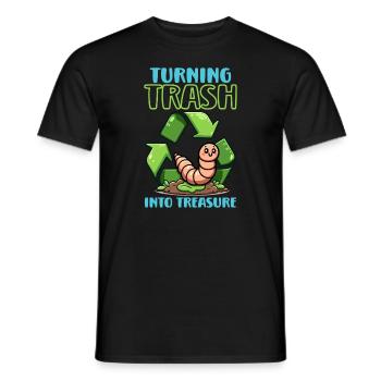 Lombriciculture Jardinage de vers de terre Vermiculture - T-shirt homme - noir - Devant - AI Model Male 178 light (178cm)