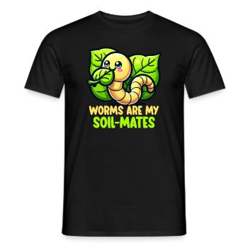 Lombriciculture Jardinage de vers de terre Vermiculture - T-shirt homme - noir - Devant - AI Model Male 178 light (178cm)