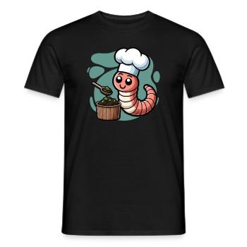Lombriciculture Jardinage de vers de terre Vermiculture - T-shirt homme - noir - Devant - AI Model Male 178 light (178cm)