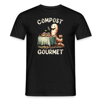 Lombriciculture Jardinage de vers de terre Vermiculture - T-shirt homme - noir - Devant - AI Model Male 178 light (178cm)