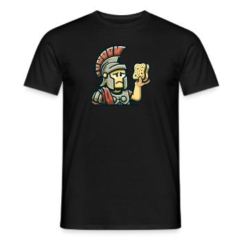 Funny Sponge, Roman History, Bathroom - Men's T-Shirt - black - Front - AI Model Male 178 light (178cm)