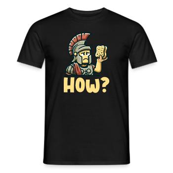 Funny Sponge, Roman History, Bathroom - Men's T-Shirt - black - Front - AI Model Male 178 light (178cm)