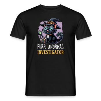 Paranormal Investigator Ghost Halloween Evp Haunte - Men's T-Shirt - black - Front - AI Model Male 178 light (178cm)