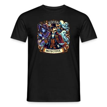 Paranormal Investigator Ghost Halloween Evp Haunte - Men's T-Shirt - black - Front - AI Model Male 178 light (178cm)