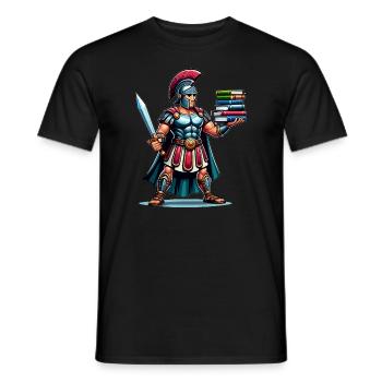 Jules César Histoire romaine Empire romain - T-shirt homme - noir - Devant - AI Model Male 178 light (178cm)