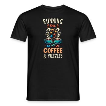 Puzzle Lover Jigzaw Puzzle Brettspiel Puzzler - Männer T-Shirt - Schwarz - Vorne - AI Model Male 178 light (178cm)