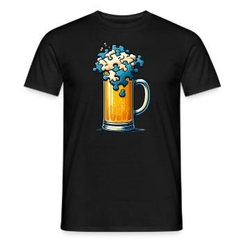 Puzzle Lover Jigzaw Puzzle Brettspiel Puzzler - Männer T-Shirt - Schwarz - Vorne - AI Model Male 178 light (178cm)