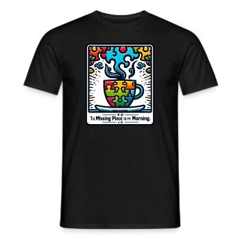 Puzzle Lover Jigzaw Puzzle Board Game Puzzler - Men's T-Shirt - black - Front - AI Model Male 178 light (178cm)