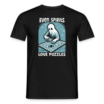 Puzzle Lover Jigzaw Puzzle Brettspiel Puzzler - Männer T-Shirt - Schwarz - Vorne - AI Model Male 178 light (178cm)