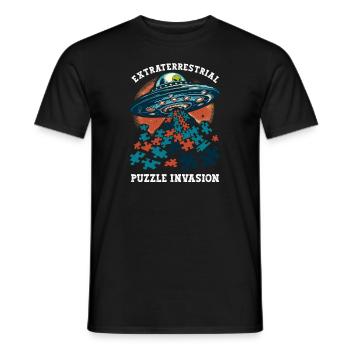 Puzzle Lover Jigzaw Puzzle Jeu de société Puzzler - T-shirt homme - noir - Devant - AI Model Male 178 light (178cm)
