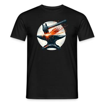 Blacksmith Metalworker Bladesmith Metal - Men's T-Shirt - black - Front - AI Model Male 178 light (178cm)