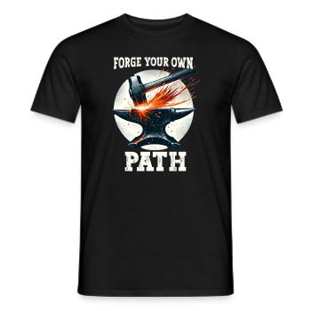 Blacksmith Metalworker Bladesmith Metal - Men's T-Shirt - black - Front - AI Model Male 178 light (178cm)