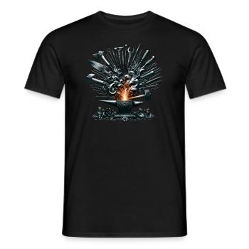 Blacksmith Metalworker Bladesmith Metal - Men's T-Shirt - black - Front - AI Model Male 178 light (178cm)