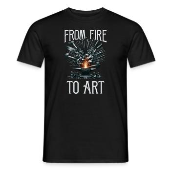 Blacksmith Metalworker Bladesmith Metal - Men's T-Shirt - black - Front - AI Model Male 178 light (178cm)