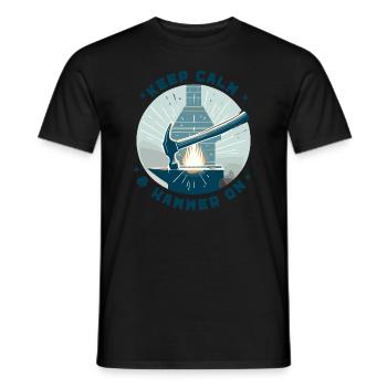 Blacksmith Metalworker Bladesmith Metal - Men's T-Shirt - black - Front - AI Model Male 178 light (178cm)
