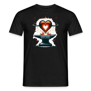Blacksmith Metalworker Bladesmith Metal - Men's T-Shirt - black - Front - AI Model Male 178 light (178cm)
