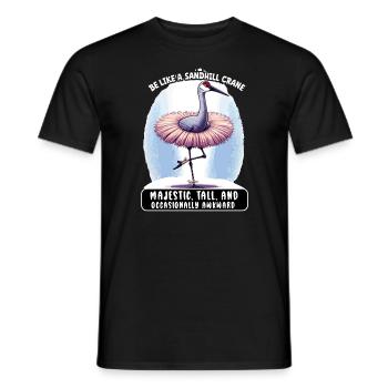 Sandhill Kranichliebhaber Vogelbeobachtung - Männer T-Shirt - Schwarz - Vorne - AI Model Male 178 light (178cm)