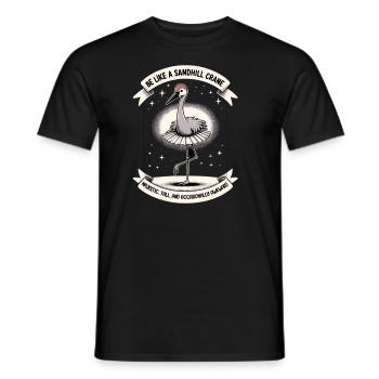 Sandhill Crane Lovers Bird Watching - Men's T-Shirt - black - Front - AI Model Male 178 light (178cm)