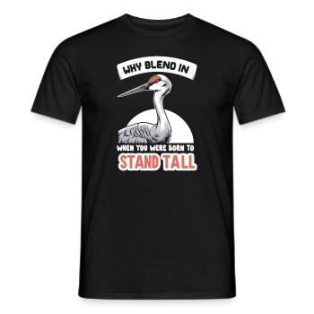 Sandhill Crane Lovers Bird Watching - Men's T-Shirt - black - Front - AI Model Male 178 light (178cm)