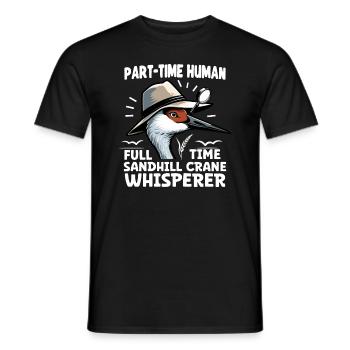 Sandhill Crane Lovers Bird Watching - Men's T-Shirt - black - Front - AI Model Male 178 light (178cm)