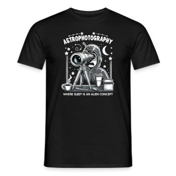 Astrophotographie Astronomie Caméra spatiale - T-shirt homme - noir - Devant - AI Model Male 178 light (178cm)